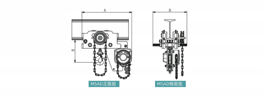 MSAD型低净空手拉葫芦3333