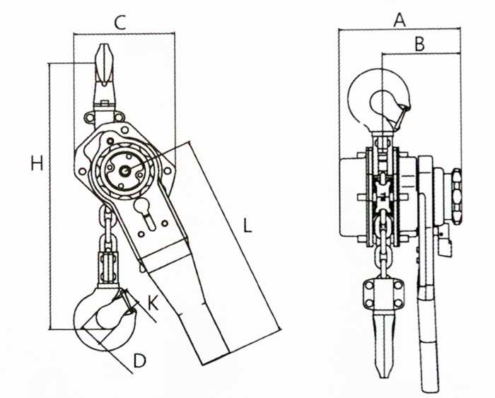 mlan耐腐蚀手扳葫芦